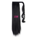Long Straight Wrap Around Clip In Ponytail Hair Extension Heat Resistant Synthetic Tail Fake Hair